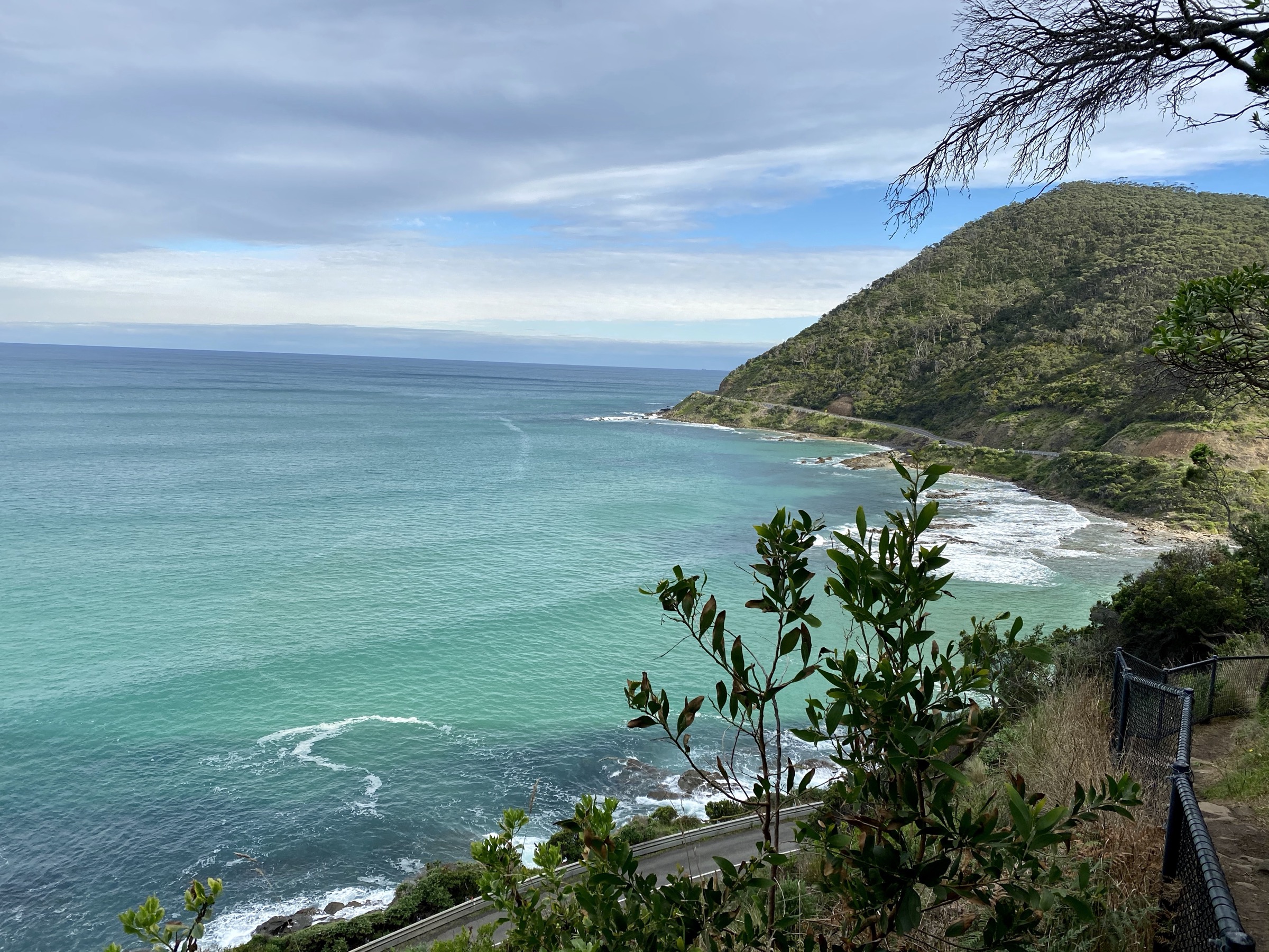 Lorne beach at sunset along the Great Ocean Road